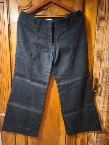 Pantalon large noir Promod