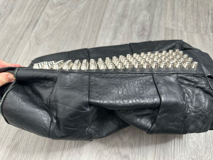 Sac à main en cuir véritable et clous argentés Lush Bag - photo numéro 4