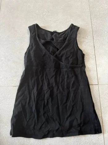 Haut noir sans manche Mama H&M, bon état, taille S