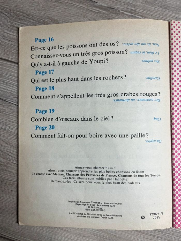 Youpi en vacances - livre vintage 1979 - photo numéro 4