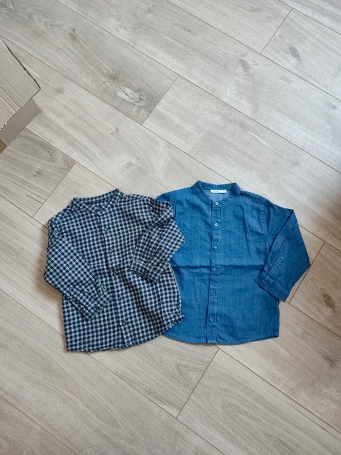 Lot 2 chemises col mao