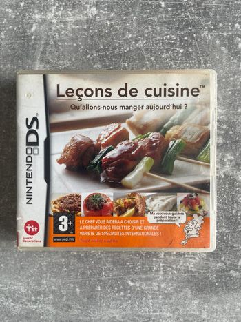 Jeu pour Nintendo DS, Leçons de cuisine en français.