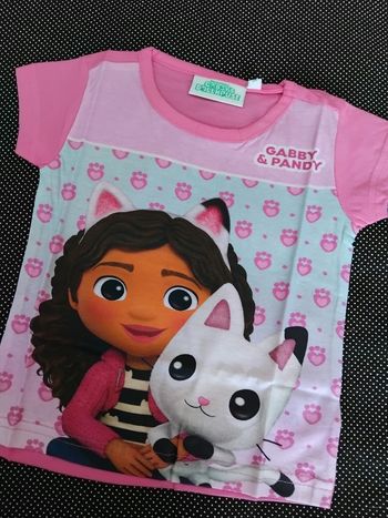 Tee-shirt fille Gabby’s Dollhouse neuf taille 2 ans