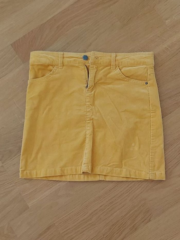 Jupe velours 10 ans ocre