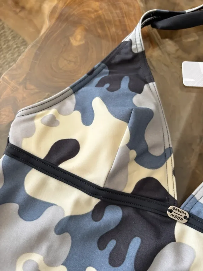 Haut de maillot de bain tankini Banana Moon tâches bleues - photo numéro 3