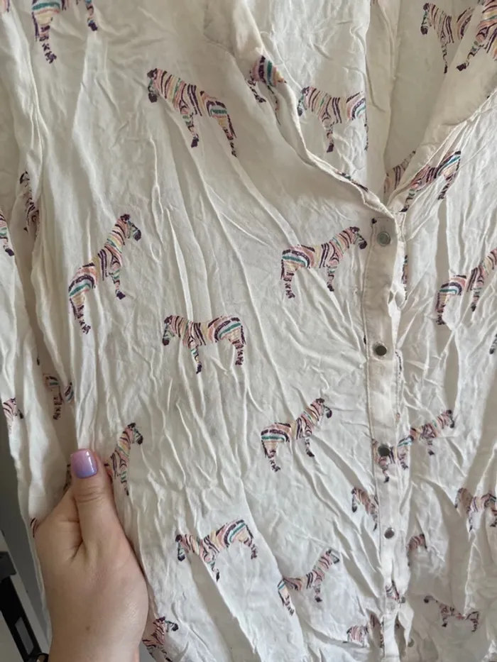 Blouse zèbre Zara - photo numéro 2