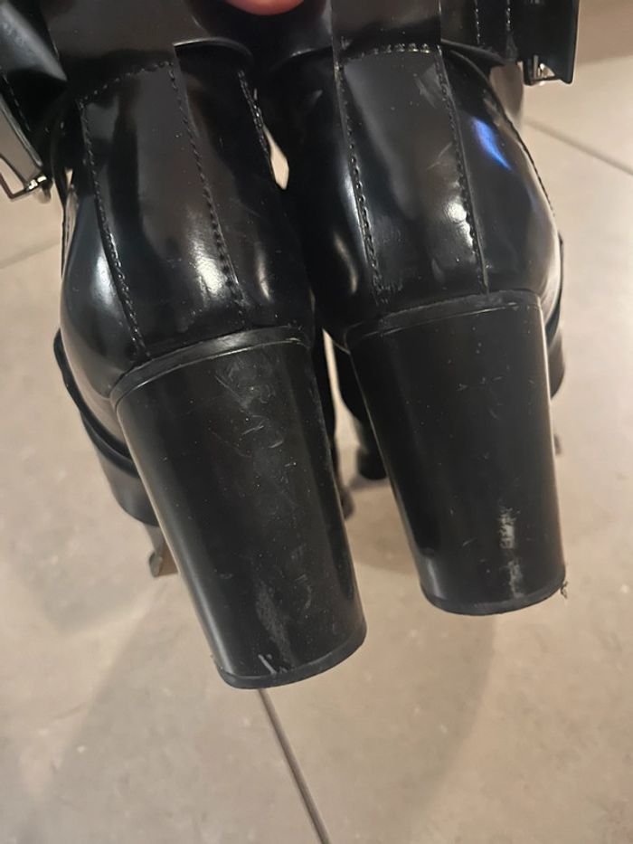 Bottines à talon noires Zara 38 - photo numéro 4