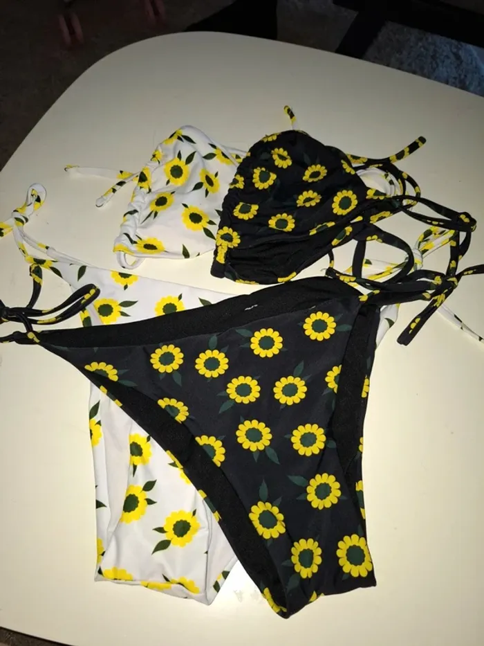 Lot de 2 maillots de bain 2 pièces tournesol
