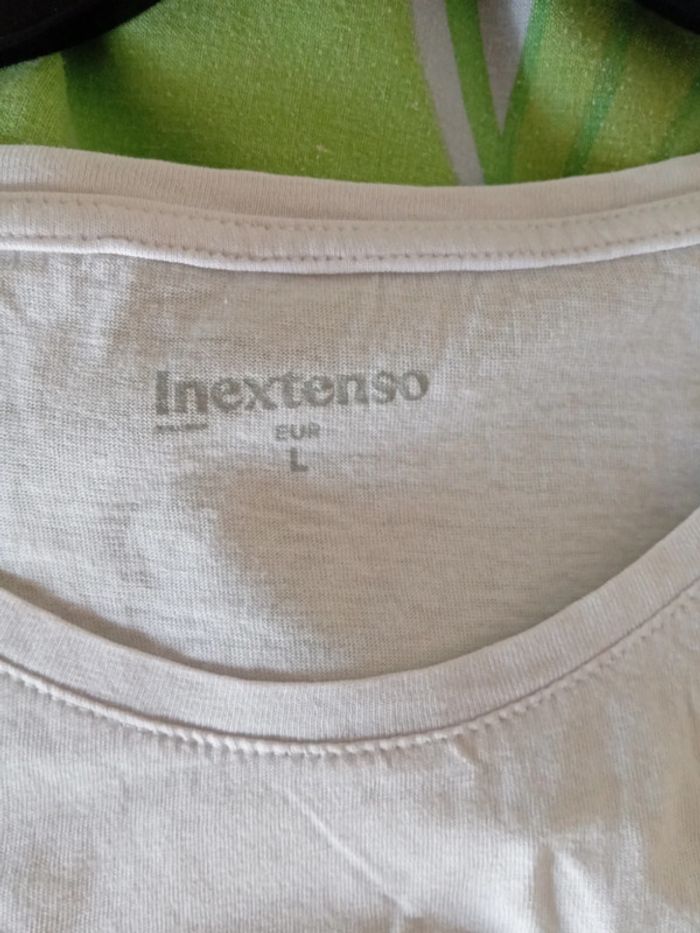 Tee-shirt manches courtes blanc.  TBE. Taille L - photo numéro 7