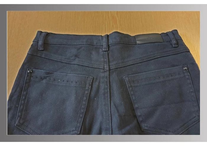 Pantalon en toile femme Carla Simoni T36 long 104cm noir - photo numéro 3