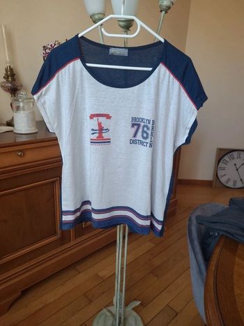 T-shirt femme bicolore taille 42