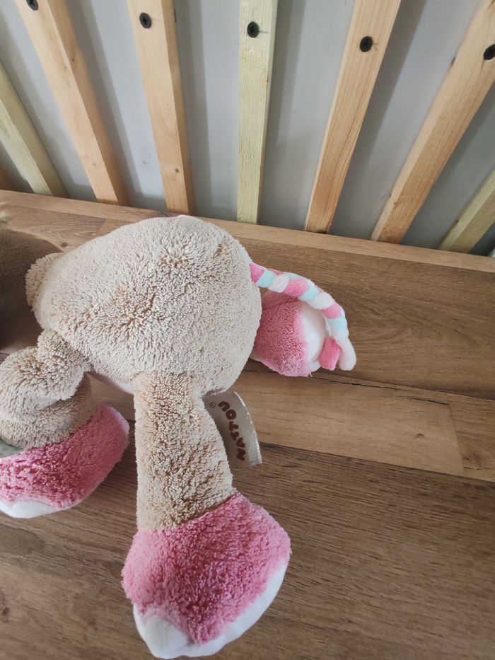 Elephant Charlotte rose et fleurs nattou - photo numéro 2
