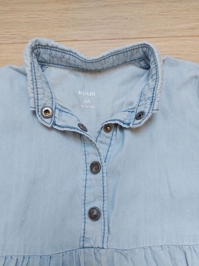 Robe en jean manches courtes 4 ans Kiabi - photo numéro 2