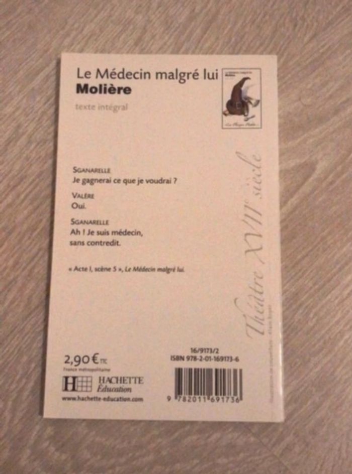 Livre Molière Le médecin malgré lui - photo numéro 2