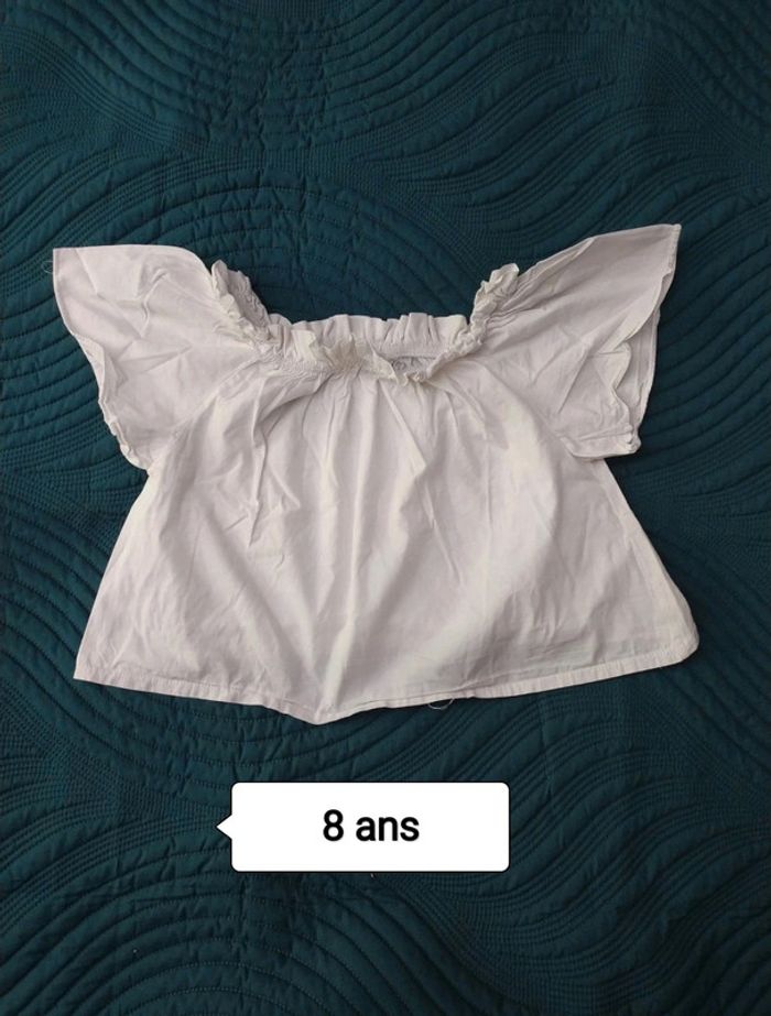 T-shirt blanc zara 8 ans