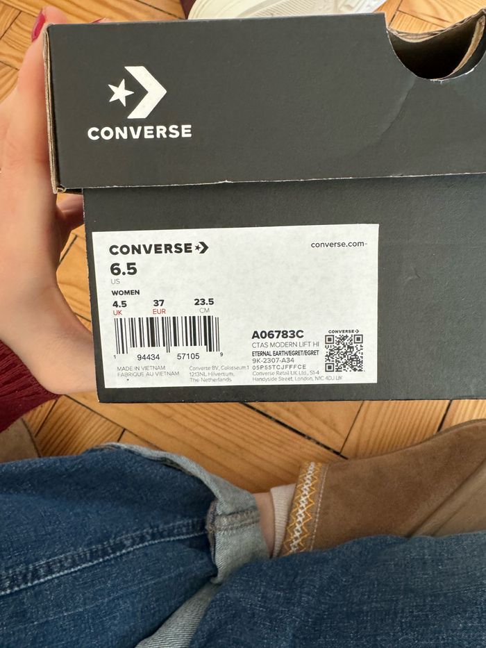 Basket Converse plate-forme marron - photo numéro 2