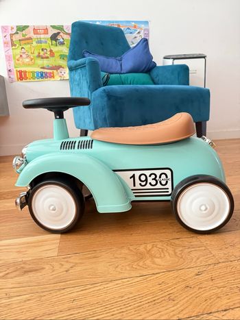 Trotteur Voiture Classic 1930 vert bleu
