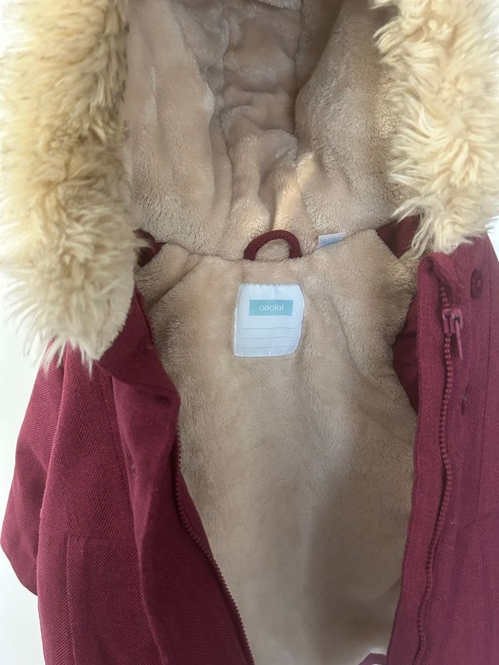 Manteau duffle coat Obaïbi bordeaux 12 mois - photo numéro 6
