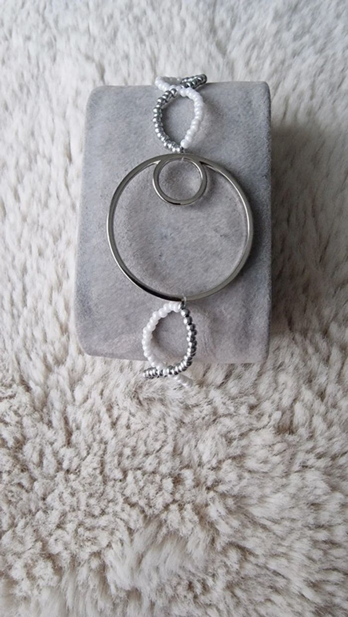 Bracelet en acier inoxydable argenté - photo numéro 3