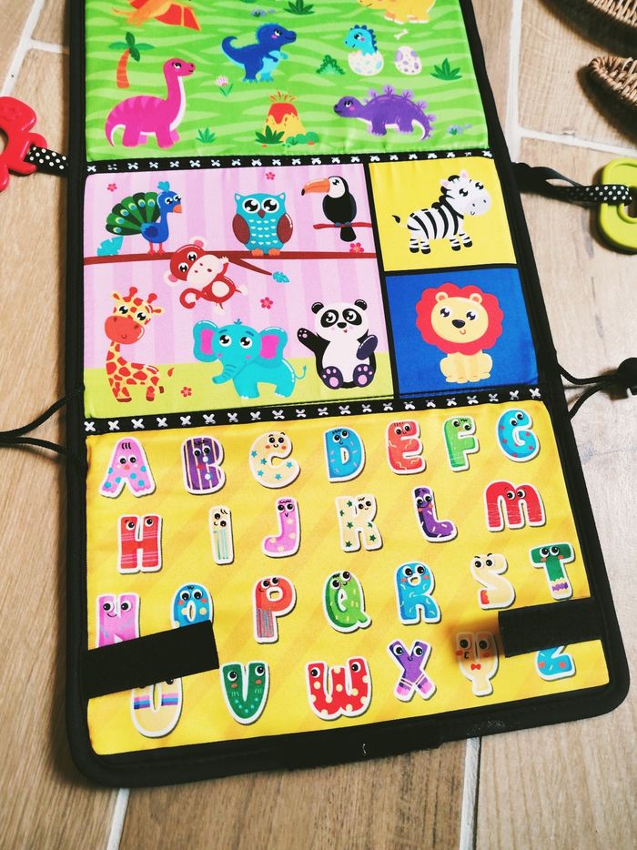 👋Livre Malette évolutive d'éveil d'apprentissage multi activités busy board en tissu - photo numéro 4