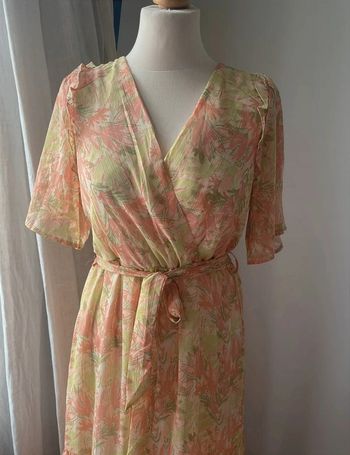 Robe longue à fleurs et dorures Taille S Grace & Mila Neuf avec étiquette