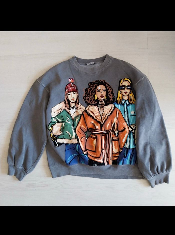 Sweat-shirt Zara Porté deux fois comme neuf Intérieur molletonné