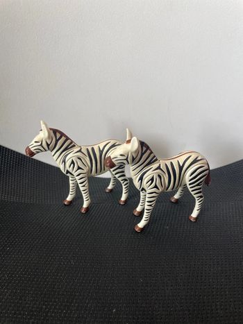 Playmobil lot 2 figurines zèbres adultes animaux sauvages zoo arche de Noé