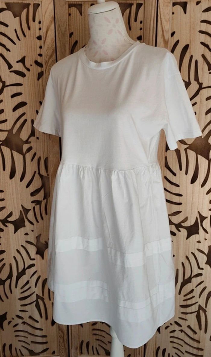 Robe blanche en coton Taille L Zara - photo numéro 2