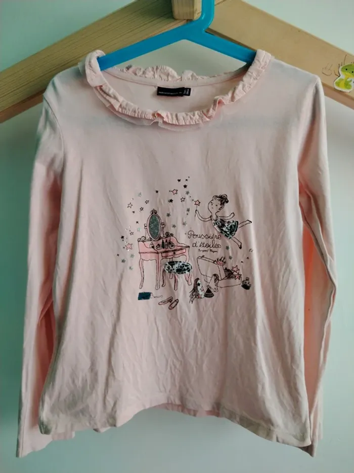 T-shirt manches longues fée Poussière d'étoiles SGMJ 9 ans