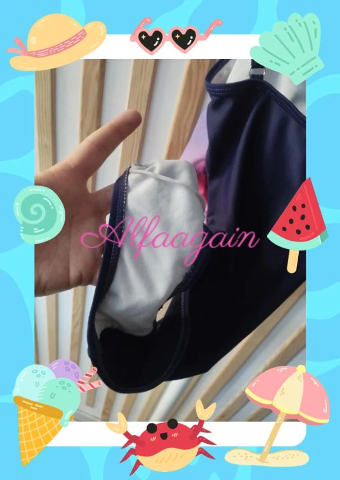 Maillot de bain cheval violet 10ans - photo numéro 5