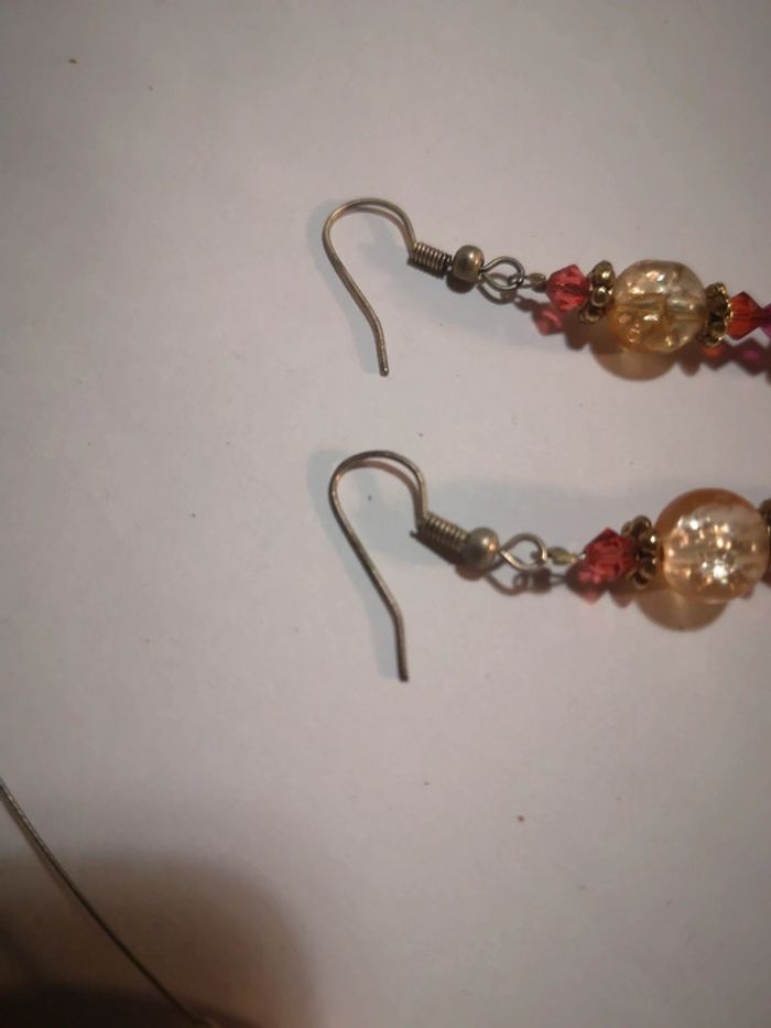 Parure collier + boucles d'oreilles fait main - photo numéro 4