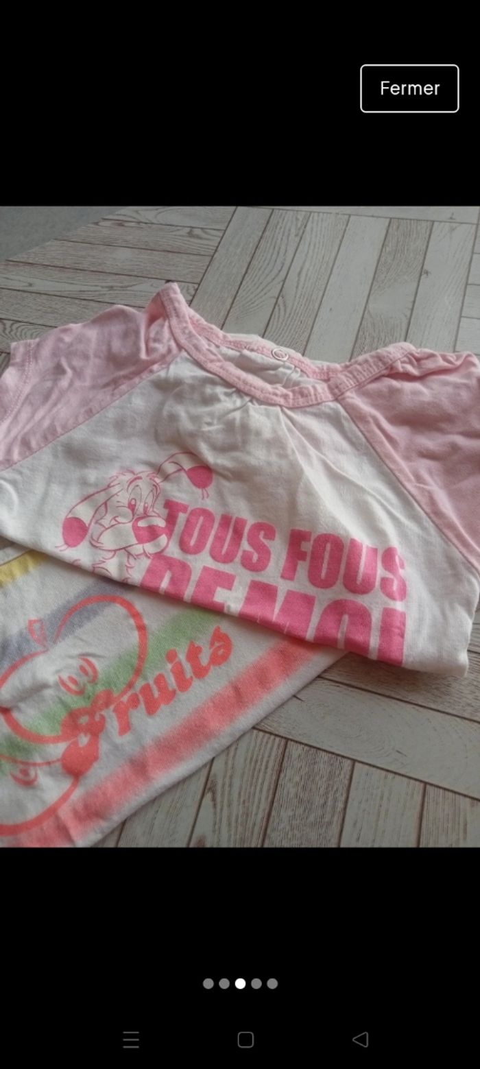 Lots de tee-shirts fille - photo numéro 3