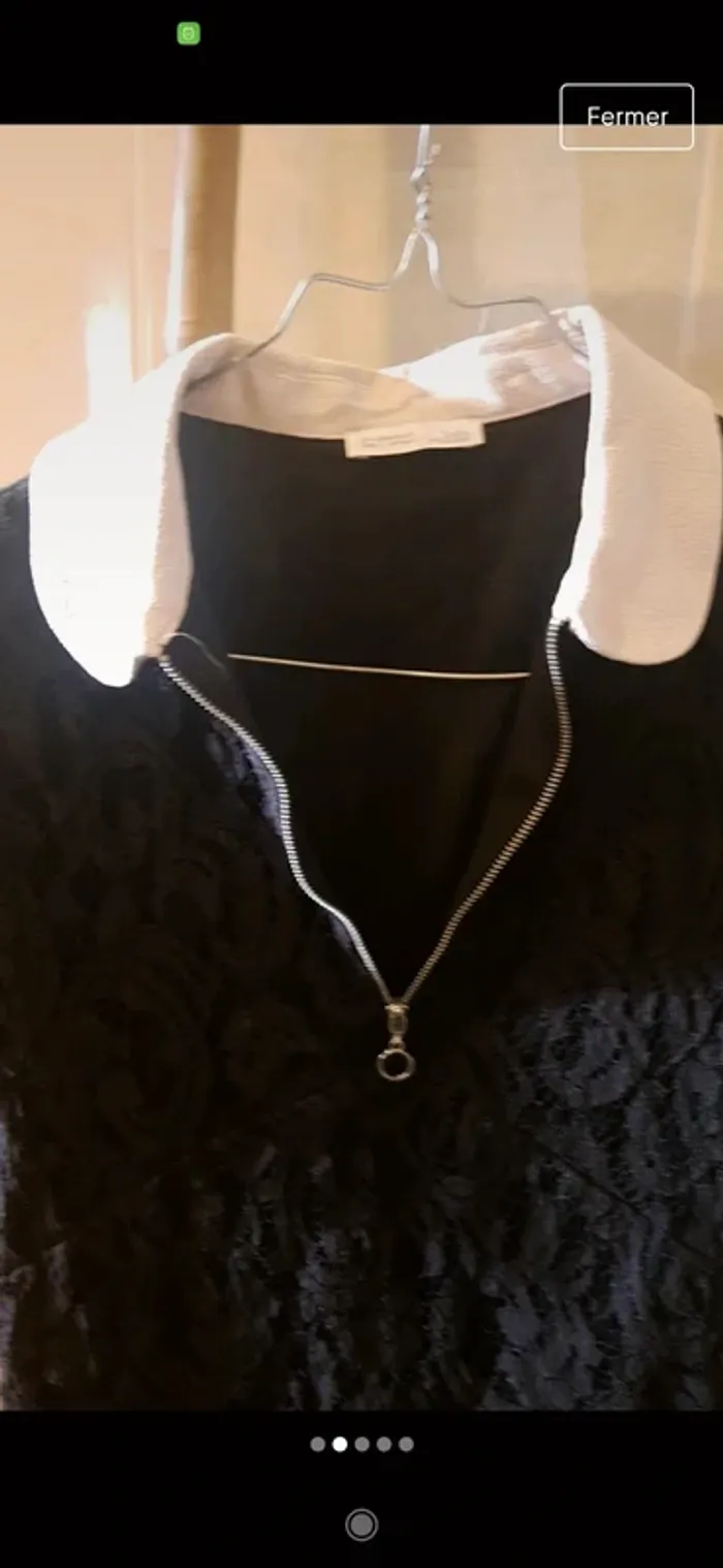 Robe noire dentelle zara 36 - photo numéro 2