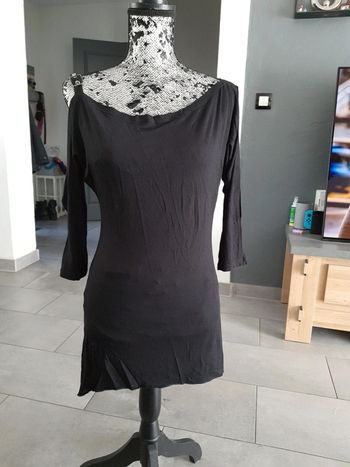 T-shirt asymétrique noir