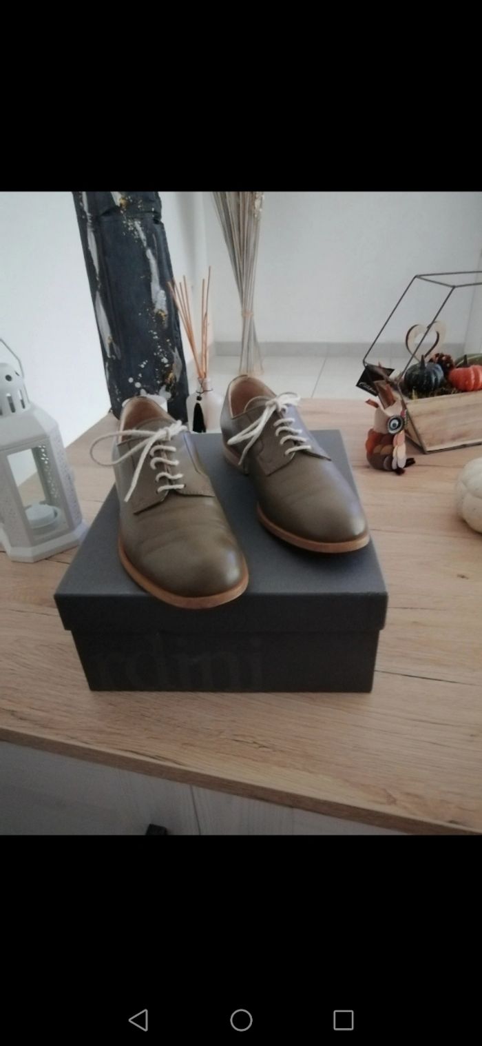 Chaussures à lacets kaki P. 37 - photo numéro 3