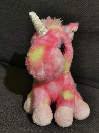 Peluche licorne rose aurora
