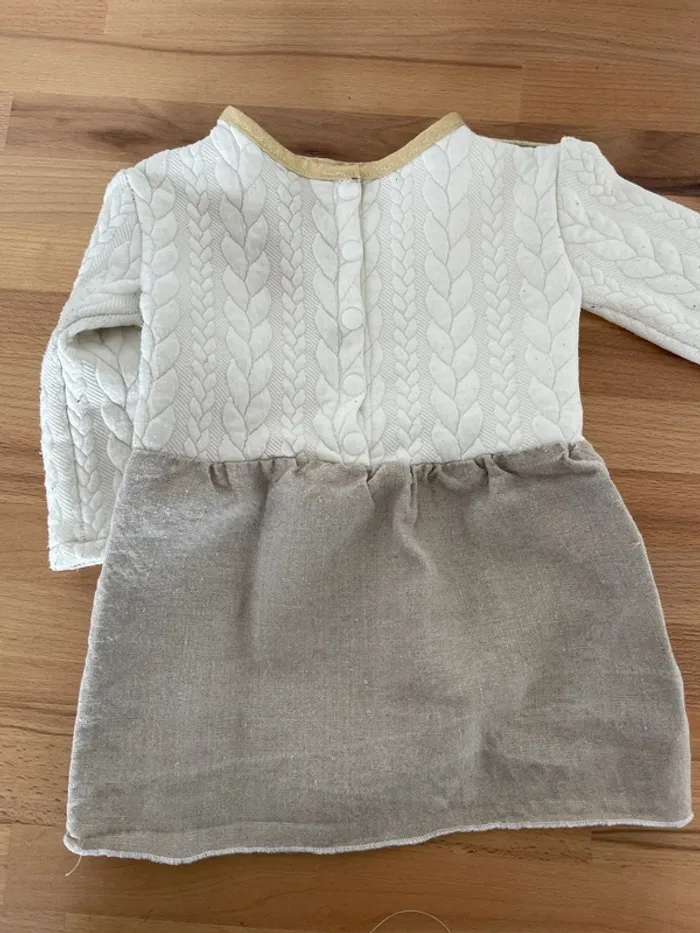 Robe lin et sweat torsadé - photo numéro 3