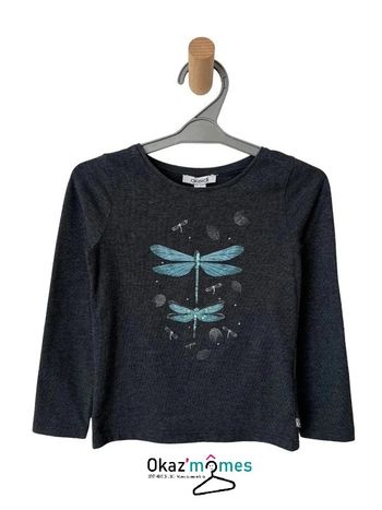 T-shirt manches longues (libellules à sequins) - Okaïdi 4 ans (104cm)