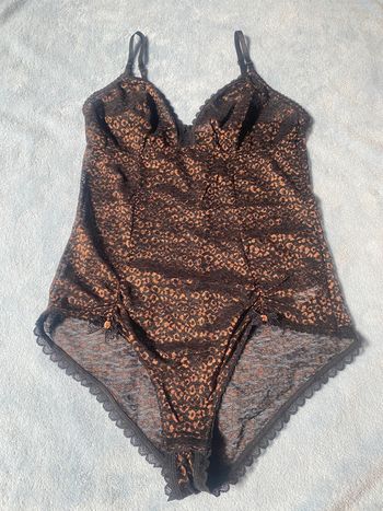 Body dentelle léopard etam