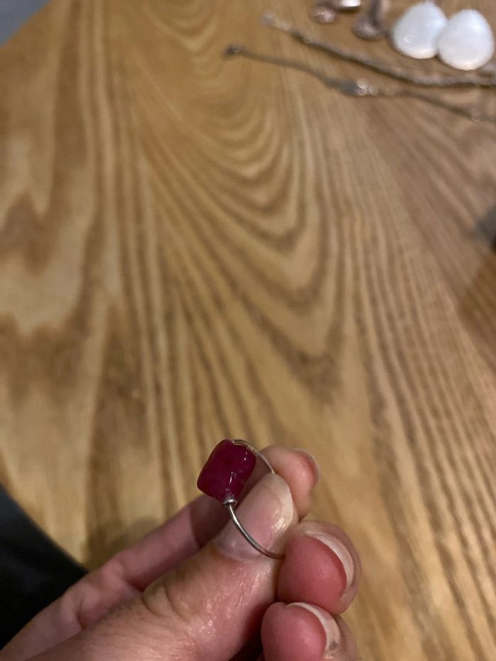 Bague argent 925 trèfle rose - Taille 60 - photo numéro 3