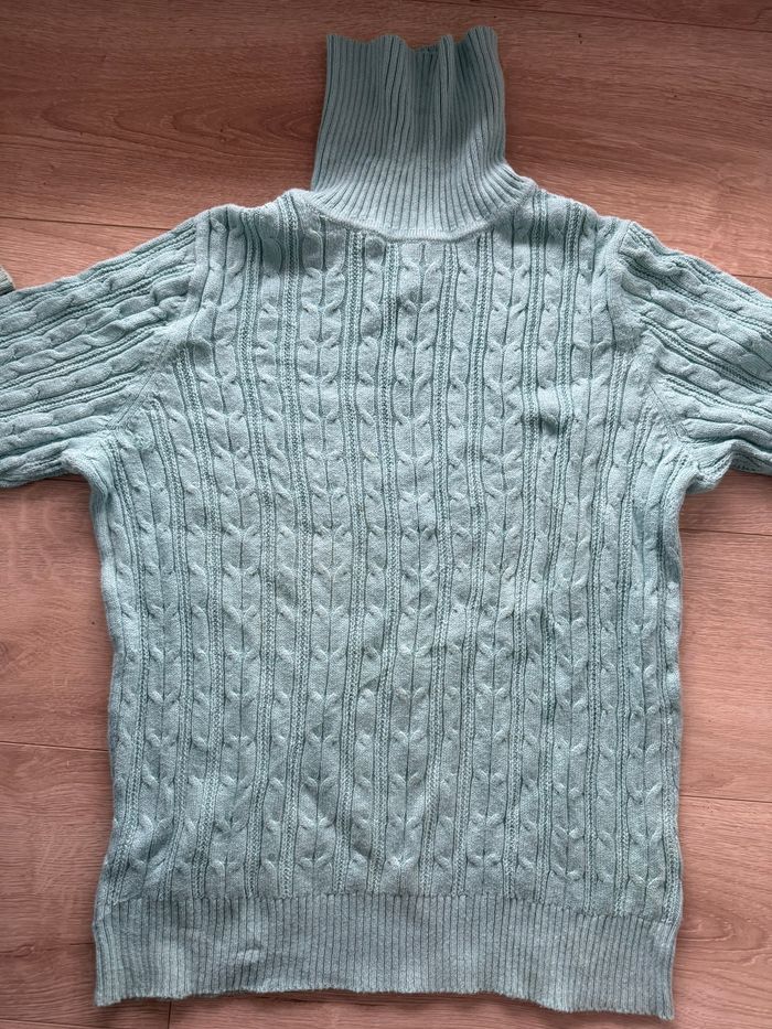 Pull Col Roulé Torsadé St John's Bay – Bleu Pastel – Taille XL - photo numéro 2