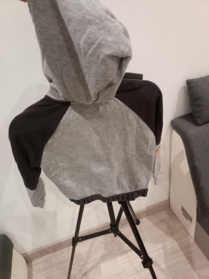 Gilet 5 ans tissaia gris et orange - photo numéro 3