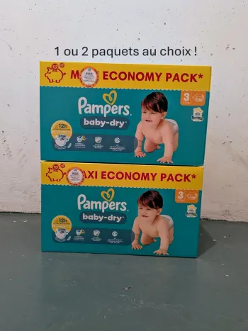 1 ou 2 paquets de couches baby dry taille 3