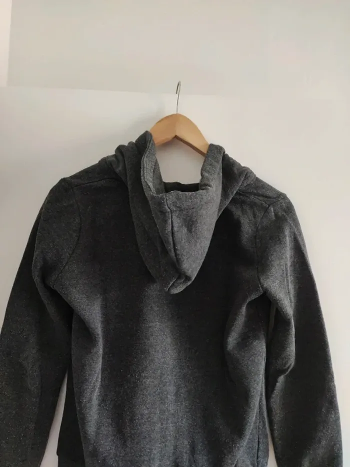 Sweat capuche zippé gris foncé chiné - Hollifield - S - photo numéro 6