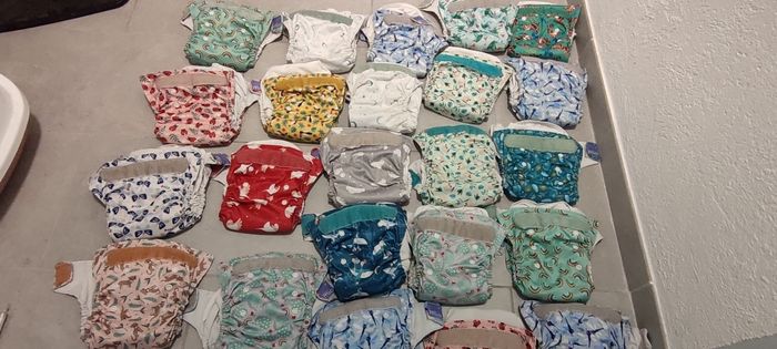 Lot couche lavable insert et sac a couche - photo numéro 5