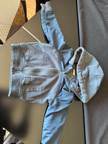 Sweat à capuche zippé 3 ans TAO bleu marine