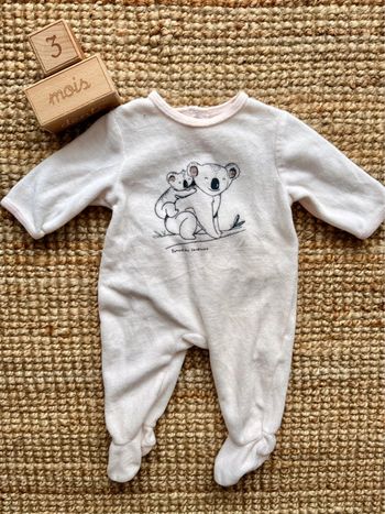 Pyjama velours La redoute 3mois / 60cm