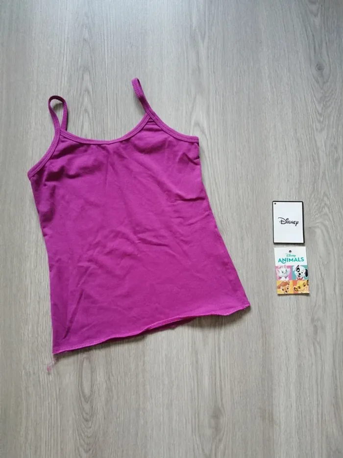 Débardeur uni violet à fines bretelles / sans marque / (8ans)