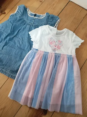 2 robes 12 mois été fille