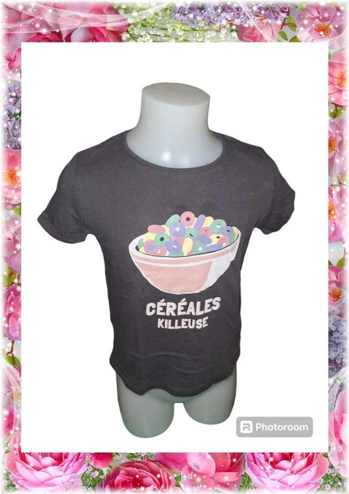 💫🌸 T-shirt imprimé manches courtes pour fille 🌸💫